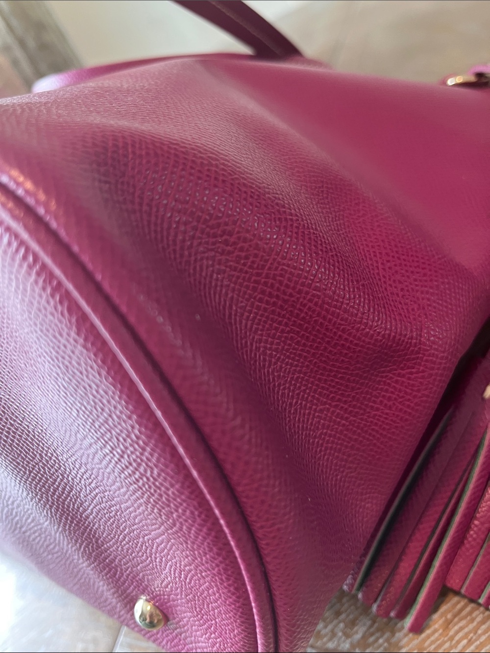 EUC Beautiful  Dooney and Bourke magenta large tote bag. - Picture 6 of 10